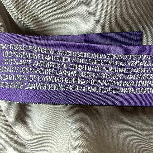 Ralph Lauren Collection Purple Label Suede Jacket Lace Detail Rare - Picture 10 of 15